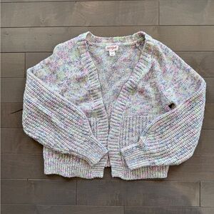 Cat & Jack Pastel Speckled Knit Cardigan - Multicolor